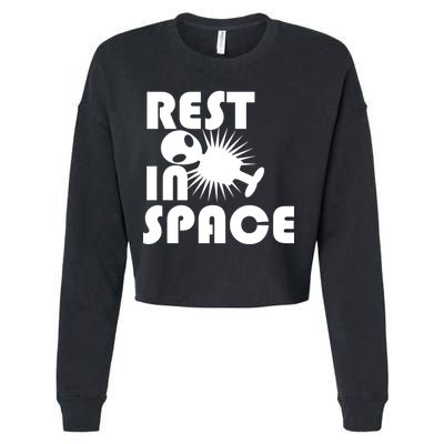 Rest In Space Cropped Pullover Crew