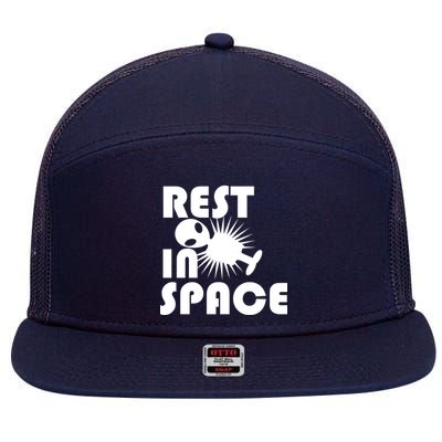 Rest In Space 7 Panel Mesh Trucker Snapback Hat