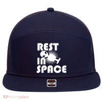 Rest In Space 7 Panel Mesh Trucker Snapback Hat
