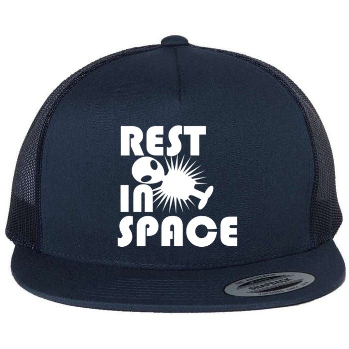 Rest In Space Flat Bill Trucker Hat