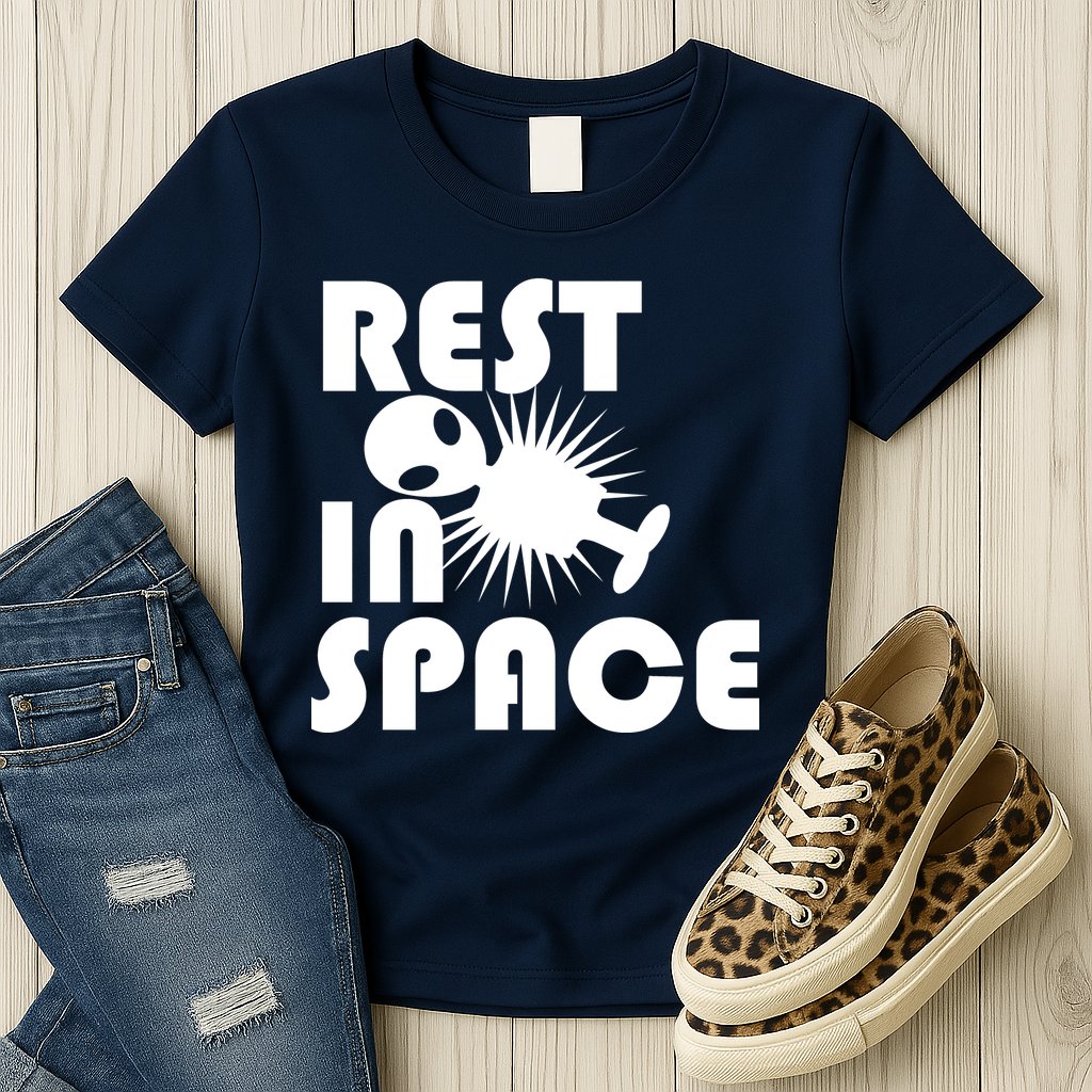 Rest In Space Womens T-Shirt