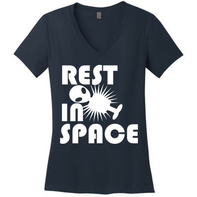 Rest In Space Women's V-Neck T-Shirt
