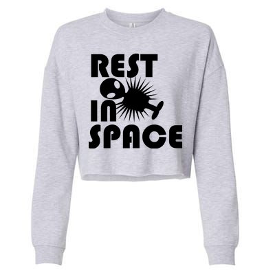 Rest In Space Cropped Pullover Crew