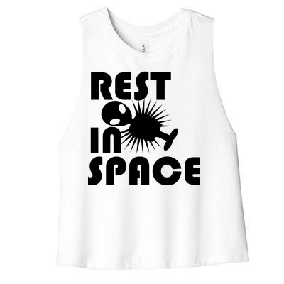 Rest In Space Women's Racerback Cropped Tank