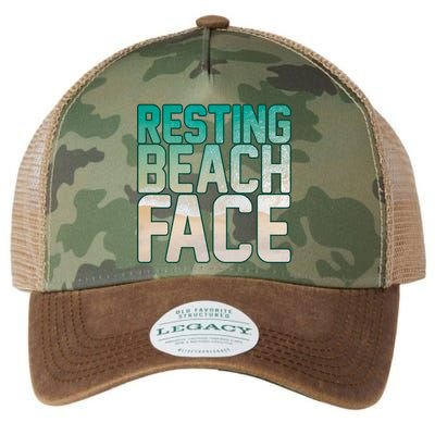 Resting Beach Face Legacy Tie Dye Trucker Hat