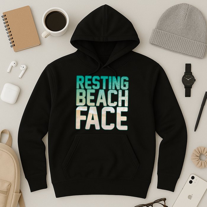 Resting Beach Face Hoodie