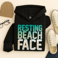 Resting Beach Face Hoodie