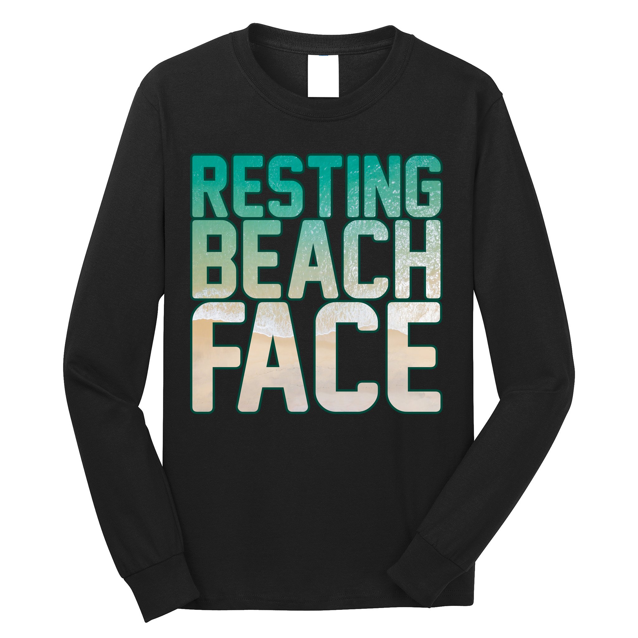 Resting Beach Face Long Sleeve Shirt