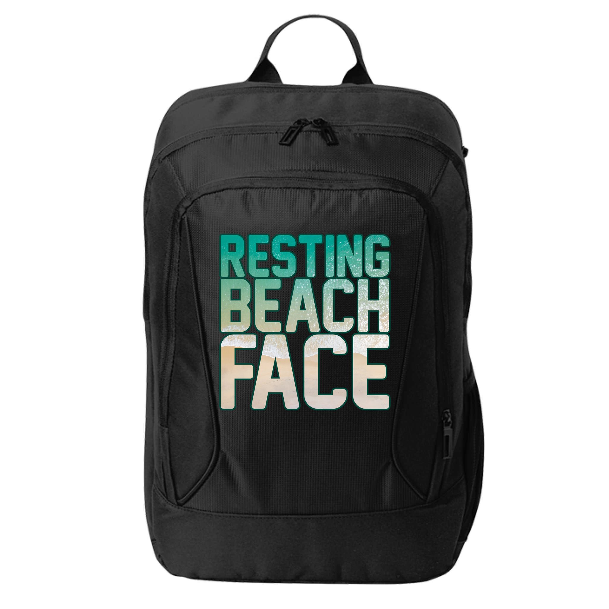 Resting Beach Face City Backpack