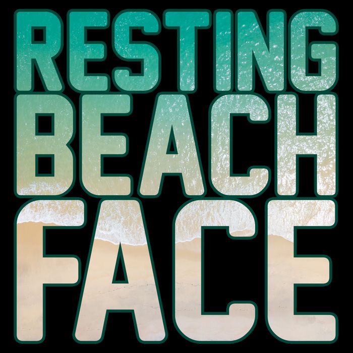 Resting Beach Face 7-Panel Snapback Hat