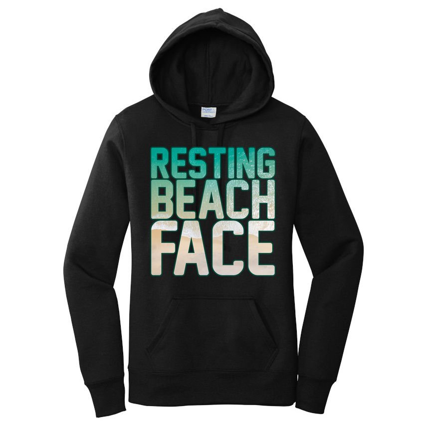 Resting Beach Face Women's Pullover Hoodie