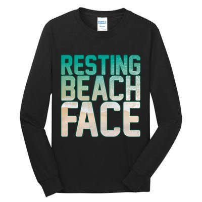 Resting Beach Face Tall Long Sleeve T-Shirt