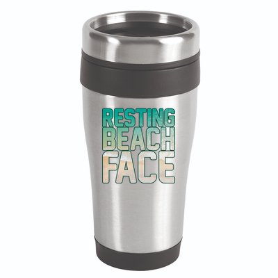 Resting Beach Face 16oz Travel Tumbler