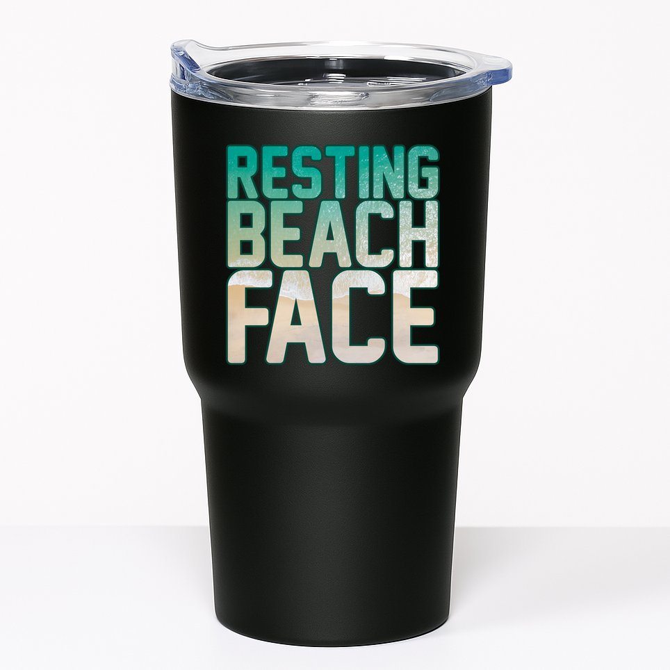 Resting Beach Face Tumbler