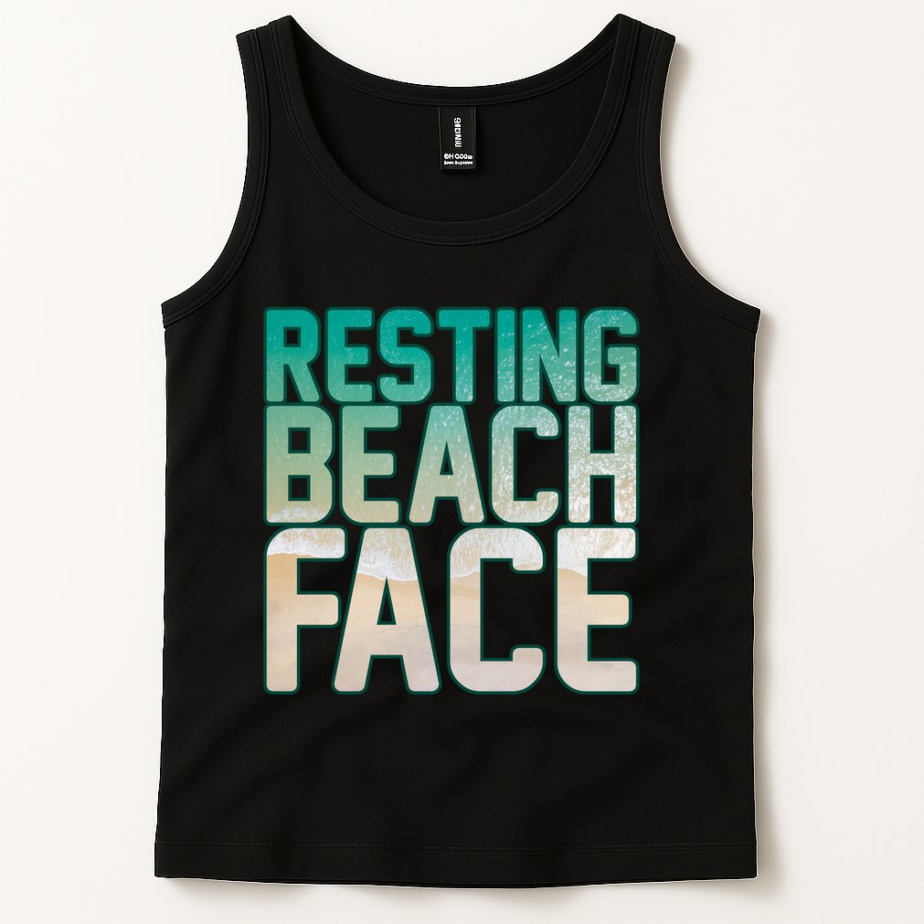 Resting Beach Face Tank Top