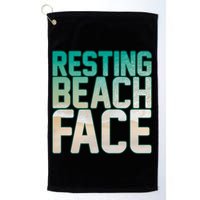 Resting Beach Face Golf Towel