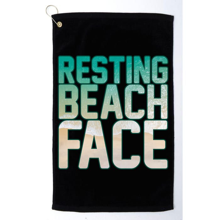 Resting Beach Face Golf Towel