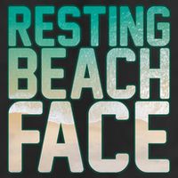 Resting Beach Face Golf Towel