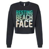 Resting Beach Face Cropped Pullover Crew