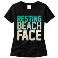Resting Beach Face Womens T-Shirt