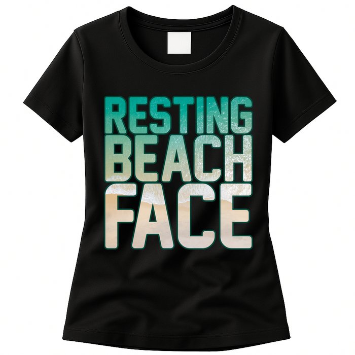 Resting Beach Face Womens T-Shirt