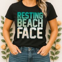 Resting Beach Face Womens T-Shirt