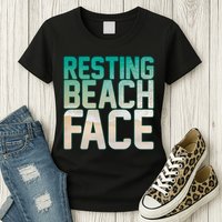 Resting Beach Face Womens T-Shirt