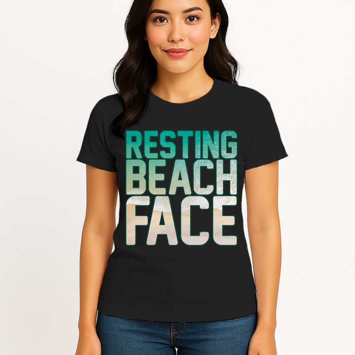 Resting Beach Face Womens T-Shirt