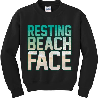 Resting Beach Face Kids Sweatshirt