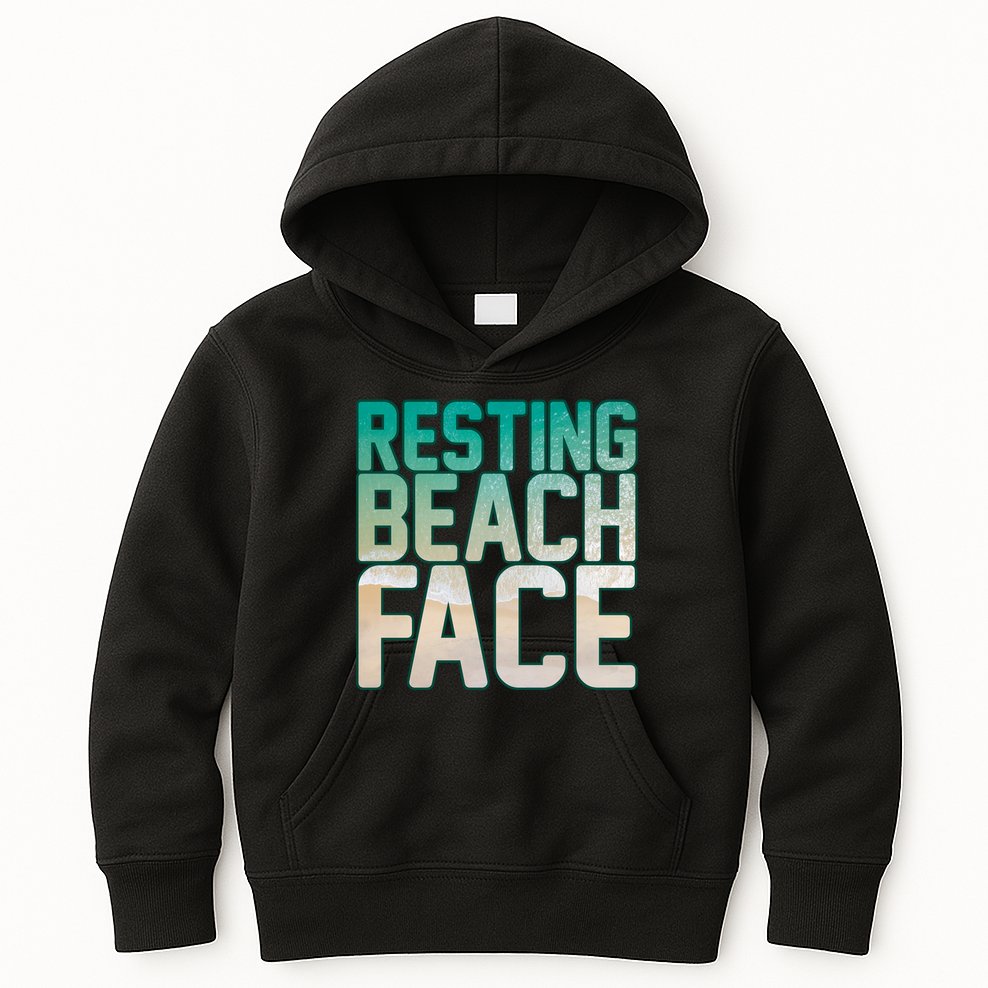 Resting Beach Face Kids Hoodie