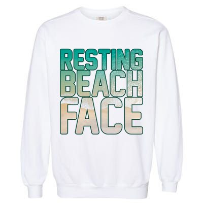 Resting Beach Face Garment-Dyed Sweatshirt