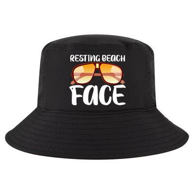 Resting Beach Face Summer Shades Cool Comfort Performance Bucket Hat