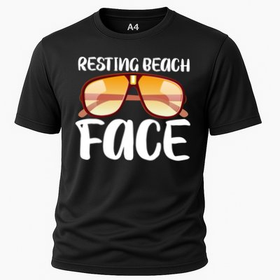 Resting Beach Face Summer Shades Performance Shirt