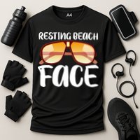 Resting Beach Face Summer Shades Performance Shirt