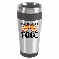 Resting Beach Face Summer Shades 16oz Travel Tumbler