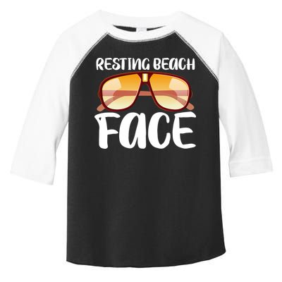 Resting Beach Face Summer Shades Toddler Fine Jersey T-Shirt