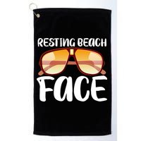 Resting Beach Face Summer Shades Golf Towel