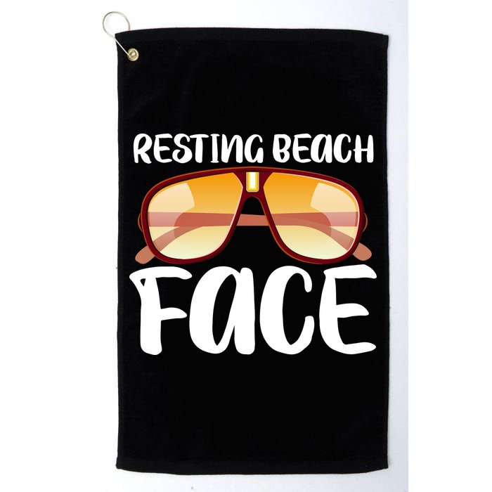Resting Beach Face Summer Shades Golf Towel