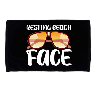 Resting Beach Face Summer Shades Microfiber Hand Towel