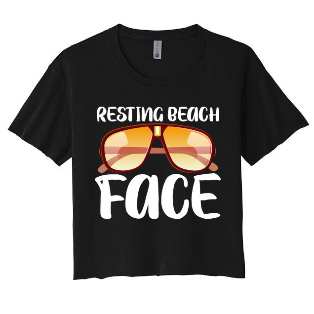 Resting Beach Face Summer Shades Crop Top