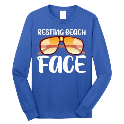 Resting Beach Face Summer Shades Long Sleeve Shirt