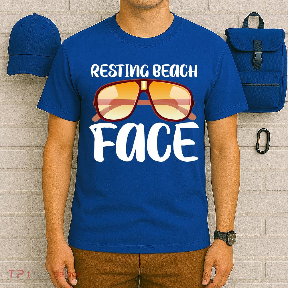 Resting Beach Face Summer Shades T-Shirt