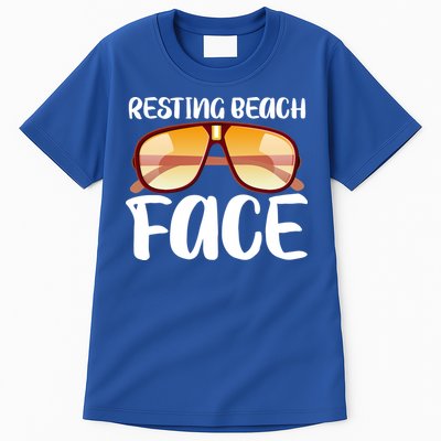 Resting Beach Face Summer Shades Tall T-Shirt
