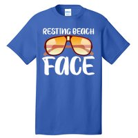 Resting Beach Face Summer Shades Tall T-Shirt