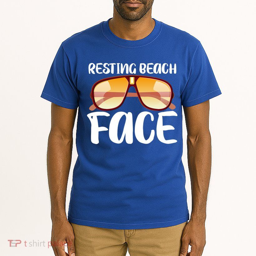Resting Beach Face Summer Shades Tall T-Shirt