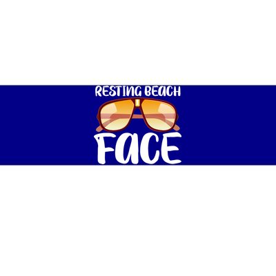 Resting Beach Face Summer Shades Bumper Sticker