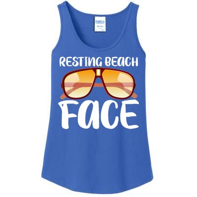 Resting Beach Face Summer Shades Ladies Essential Tank