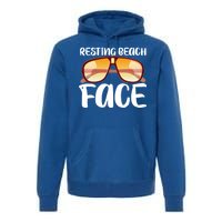 Resting Beach Face Summer Shades Premium Hoodie