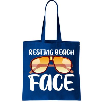 Resting Beach Face Summer Shades Tote Bag