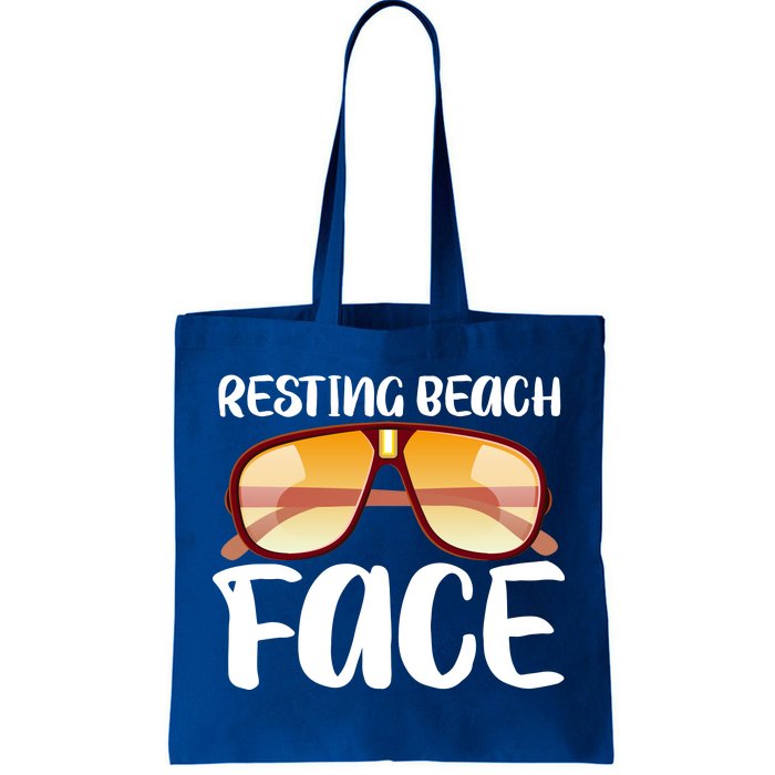 Resting Beach Face Summer Shades Tote Bag